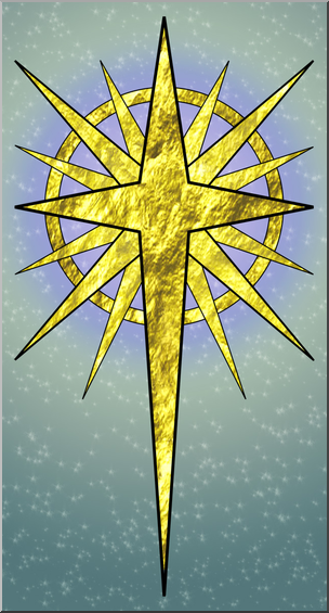 religious christmas star clipart