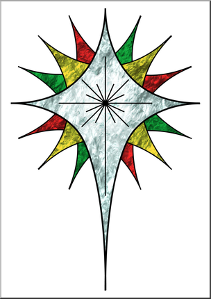 religious christmas star clipart