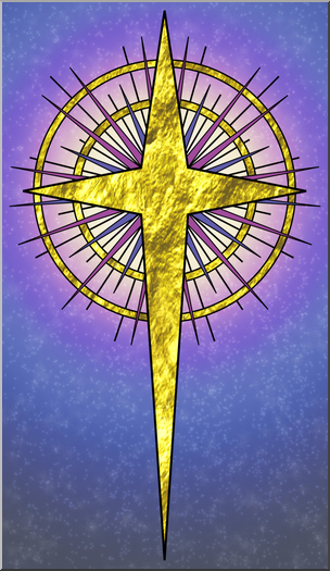 religious christmas star clipart