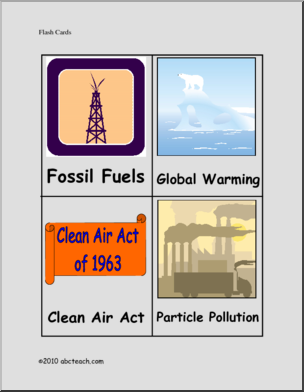 Bingo: Clean Air Flashcards (color)
