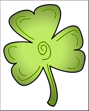 Clip Art: Clover 02 Color – Abcteach