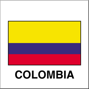 Clip Art: Flags: Colombia Color