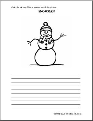 Snowman (elem) Color and Write