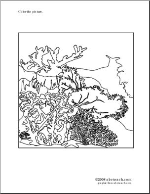 Coloring Page: Coral Reef