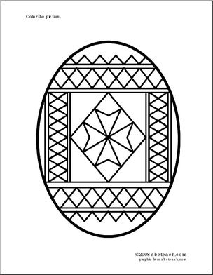Coloring Page: Easter Egg (preschool/primary)