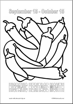 Coloring Page: Hispanic Heritage – Peppers