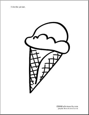 Coloring Page: Ice Cream Cone – Abcteach