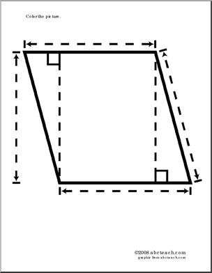 Coloring Page: Parallelogram