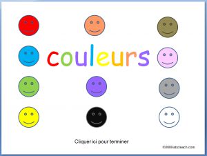 French: PowerPoint Interactive: CouleursÃ³Cartes de mÃˆmoire Ãˆlectroniques