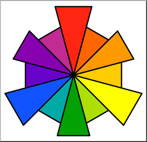 Clip Art: Color Wheels: Color Wheel 1 Color 1 – Abcteach