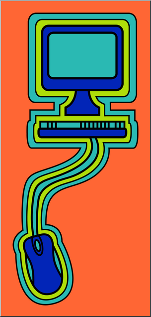 Clip Art: Computer 2 Color 1