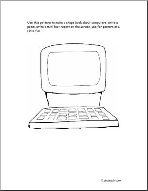 Coloring Page: Computer