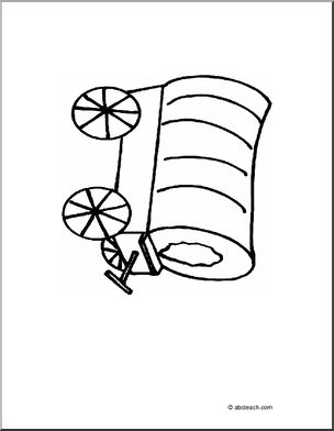 Coloring Page: Covered Wagon