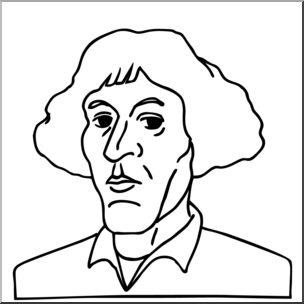 Clip Art: Science: Copernicus B&W