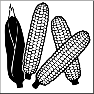 Clip Art: Corn 1 B&W