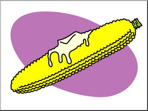 Clip Art: Basic Words: Corn Color Unlabeled