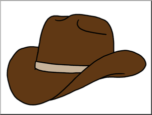 Clip Art: Western Theme: Cowboy Hat Color