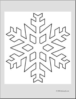 Clip Art: Snowflake 5 (coloring page)