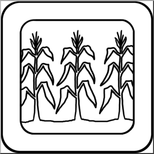 Clip Art: Natural Resources: Crops B&W Unlabeled