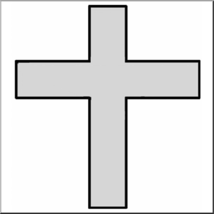 Clip Art: Religious: Cross Grayscale – Abcteach