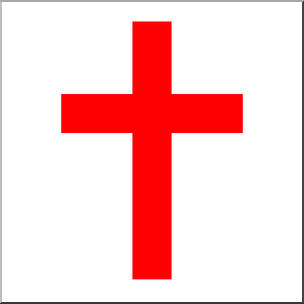 Clip Art: Religious Symbols: Cross Color