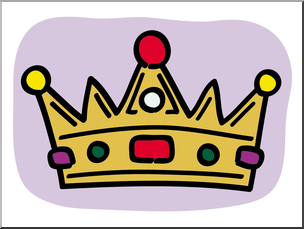 Clip Art: Basic Words: Crown Color Unlabeled