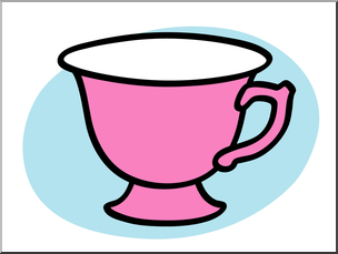 Clip Art: Basic Words: Cup Color Unlabeled