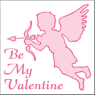 Clip Art: Valentine Cupid Color 3