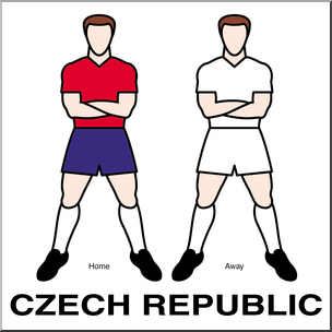 Clip Art: Men’s Uniforms: Czech Republic Color