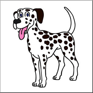 Clip Art: Cartoon Dalmatian Dog Color