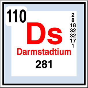 Clip Art: Elements: Darmstadtium Color