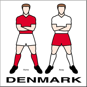 Clip Art: Men’s Uniforms: Denmark Color