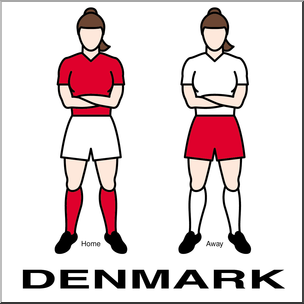 Clip Art: Women’s Uniforms: Denmark Color