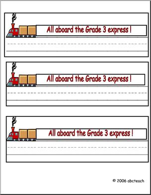 Desk Tag: All aboard the Grade 3 express! (Canada)