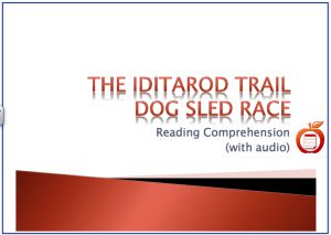 Interactive: Notebook: Reading Comprehension with Audio: Iditarod