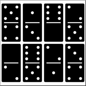 Clip Art: Dominos 2 B&W – Abcteach