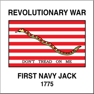 Clip Art: Flags: Revolutionary War Don’t Tread On Me Flag Color