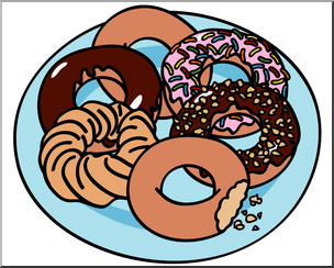 Clip Art: Doughnuts Color