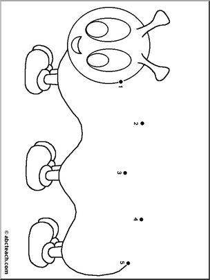 Dot to Dot: Caterpillar (to 5) – Abcteach
