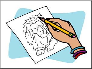 Clip Art: Basic Words: Draw Color Unlabeled