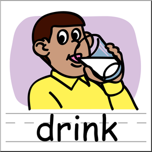 Clip Art: Basic Words: Drink Color (poster)