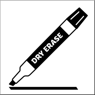 Clip Art: Dry Erase Marker Black