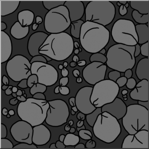 Clip Art: Plants: Duckweed Grayscale