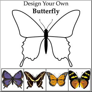 Clip Art: DYO Butterfly Color