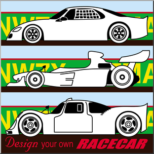 Clip Art: DYO Race Car Color