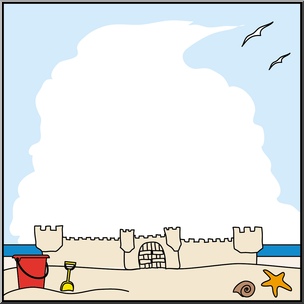 Clip Art: DYO Sand Castle Color