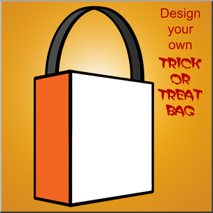 Clip Art: DYO Halloween Treat Bag Color