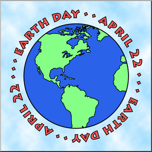 Clip Art: Earth Day Color 1
