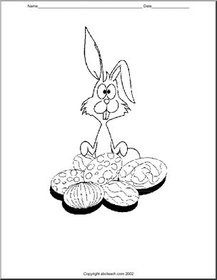 Coloring Page: Silly Easter Bunny