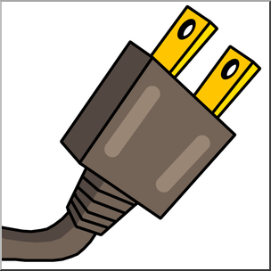 Clip Art: Electricity: Plug Color